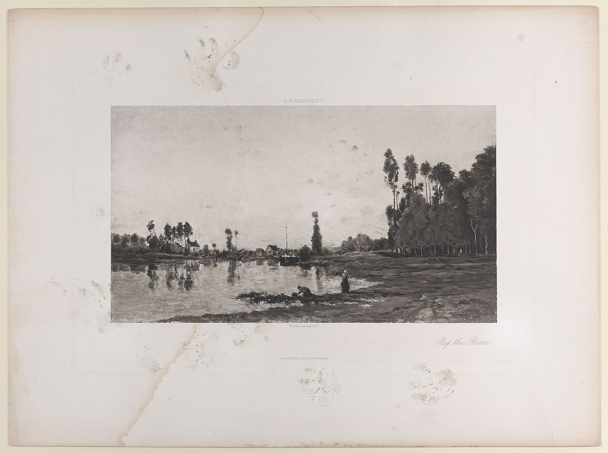 By the River, After Charles-François Daubigny (French, Paris 1817–1878 Paris), Photogravure 