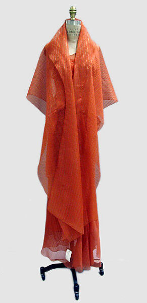 Evening ensemble, Schiaparelli (French, founded 1927), silk, French