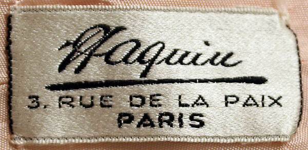 Evening dress, House of Paquin (French, 1891–1956), silk, cotton, French