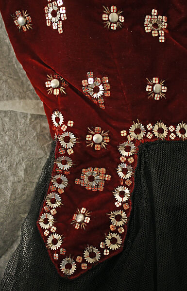 Evening dress, Lucien Lelong (French, 1889–1958), silk, spangles, beads, French