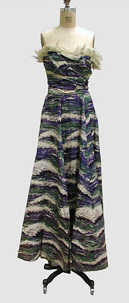 Evening dress, Lucien Lelong (French, 1889–1958), silk, French 