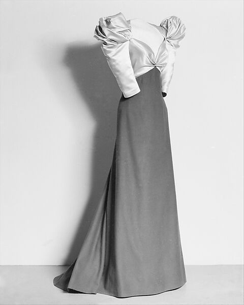 Dinner dress, Robert Piguet (French, born Switzerland, 1901–1953), silk, wool, French