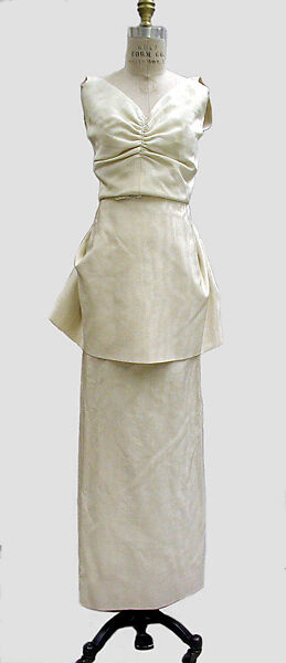 Evening dress, Robert Piguet (French, born Switzerland, 1901–1953), silk, French 