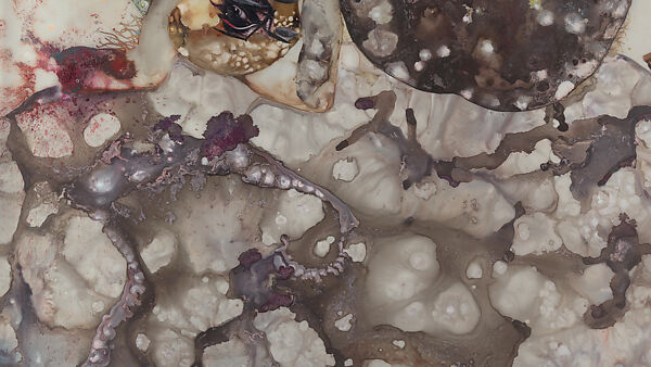 My Strength Lies, Wangechi Mutu (Kenyan-American, born Nairobi, 1972), Ink, acrylic, photomechanically printed cut and pasted paper, contact paper, metallic sequin and glitter on two mylar sheets