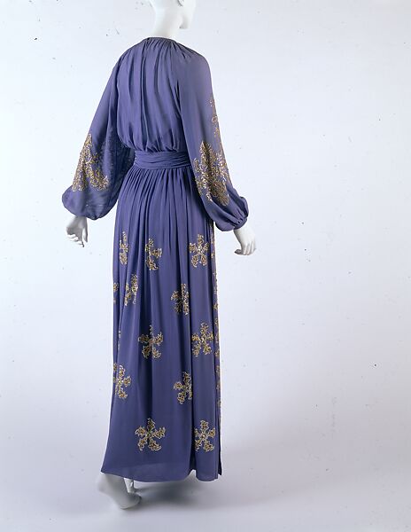 Dinner dress, House of Lanvin (French, founded 1889), silk, spangles, French