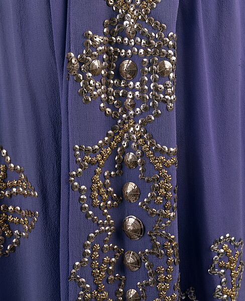 Dinner dress, House of Lanvin (French, founded 1889), silk, spangles, French