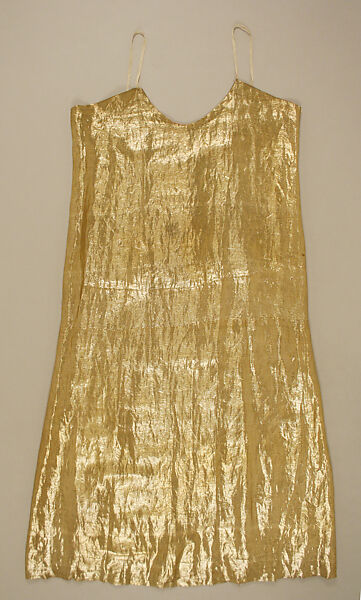 Evening dress, House of Worth (French, 1858–1956), silk, beads, metal thread, French