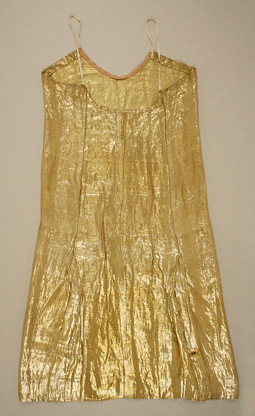 Evening dress, House of Worth (French, 1858–1956), silk, beads, metal thread, French