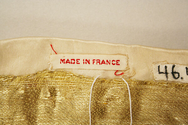 Evening dress, House of Worth (French, 1858–1956), silk, beads, metal thread, French