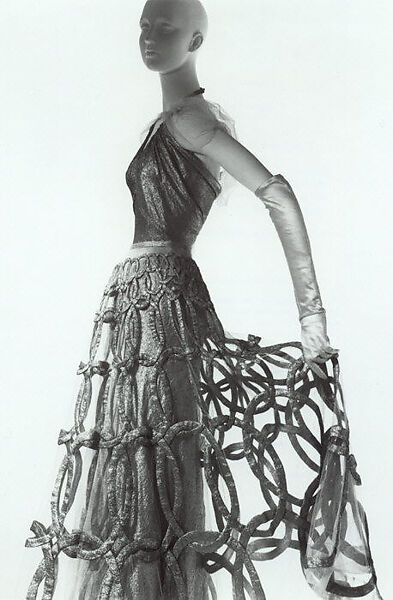 Evening dress, House of Vionnet (French, active 1912–14; 1918–39), metal thread, French