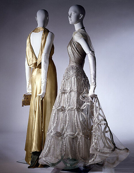 Evening dress, House of Vionnet (French, active 1912–14; 1918–39), metal thread, French
