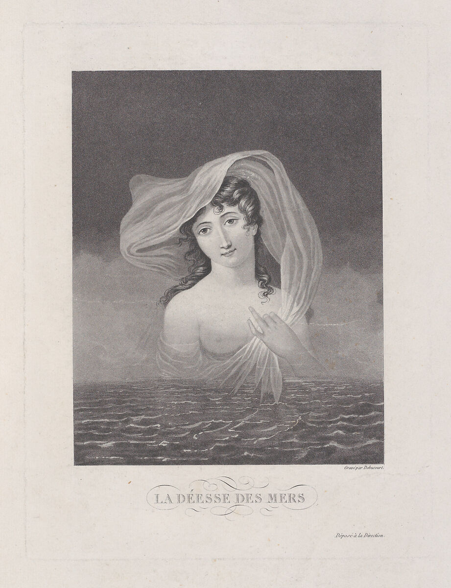 La Déesse des Mers, Louis Philibert Debucourt (French, Paris 1755–1832 Paris), Etching and aquatint 