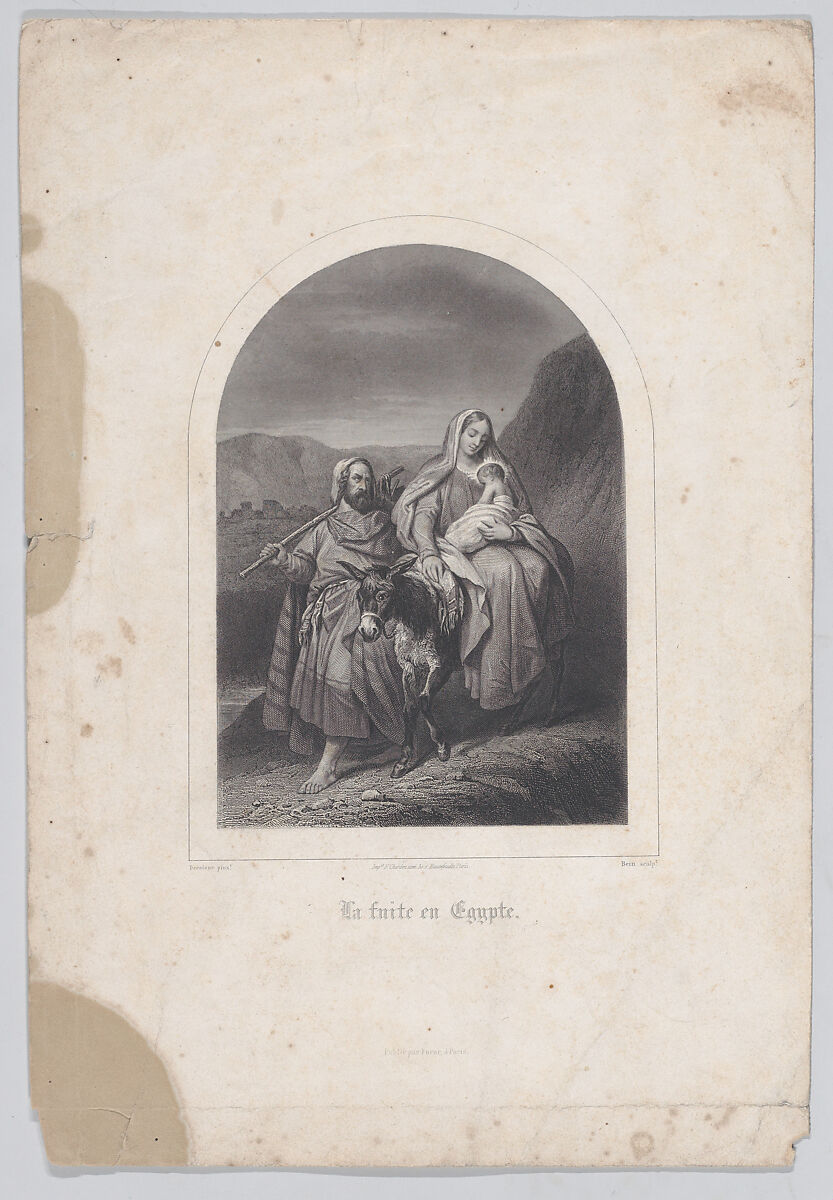 The Flight into Egypt, Jean Bein (French, Goxwiller 1789–1857 Paris), Engraving 