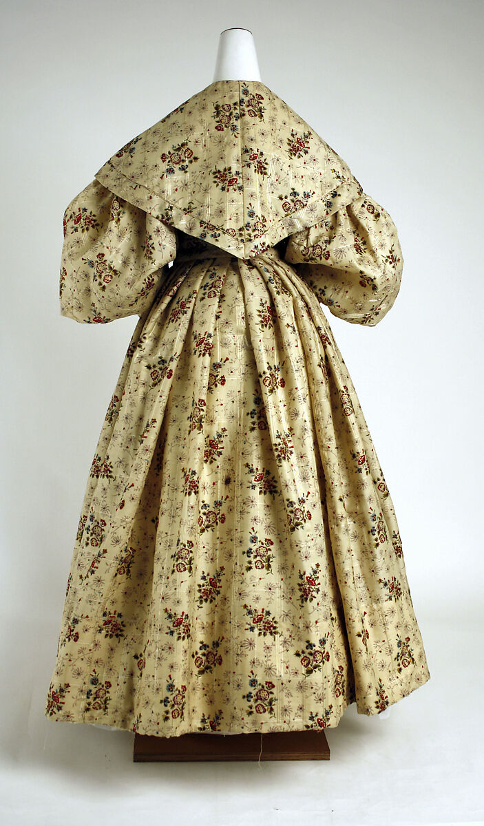 Afternoon dress, wool, silk, American