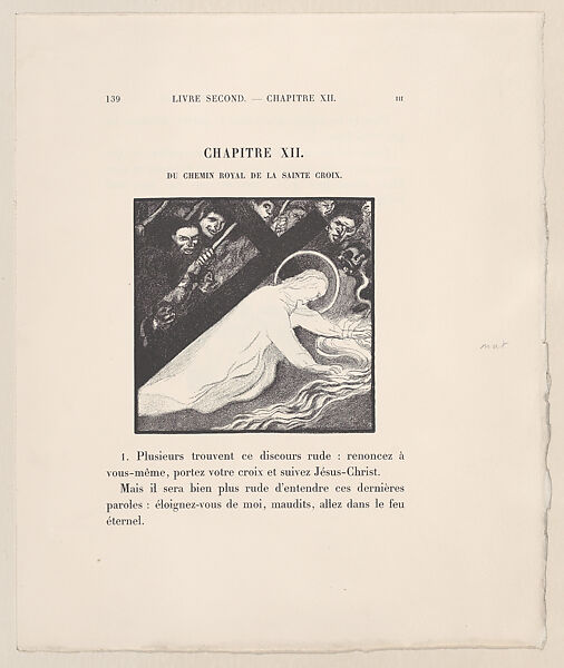 Page 139, Christ carrying the cross (recto); page 271, a group of women (verso), proofs from 'L'Imitation de Jésus Christ', Maurice Denis (French, Granville 1870–1943 Saint-Germain-en-Laye), Lithograph; proof 