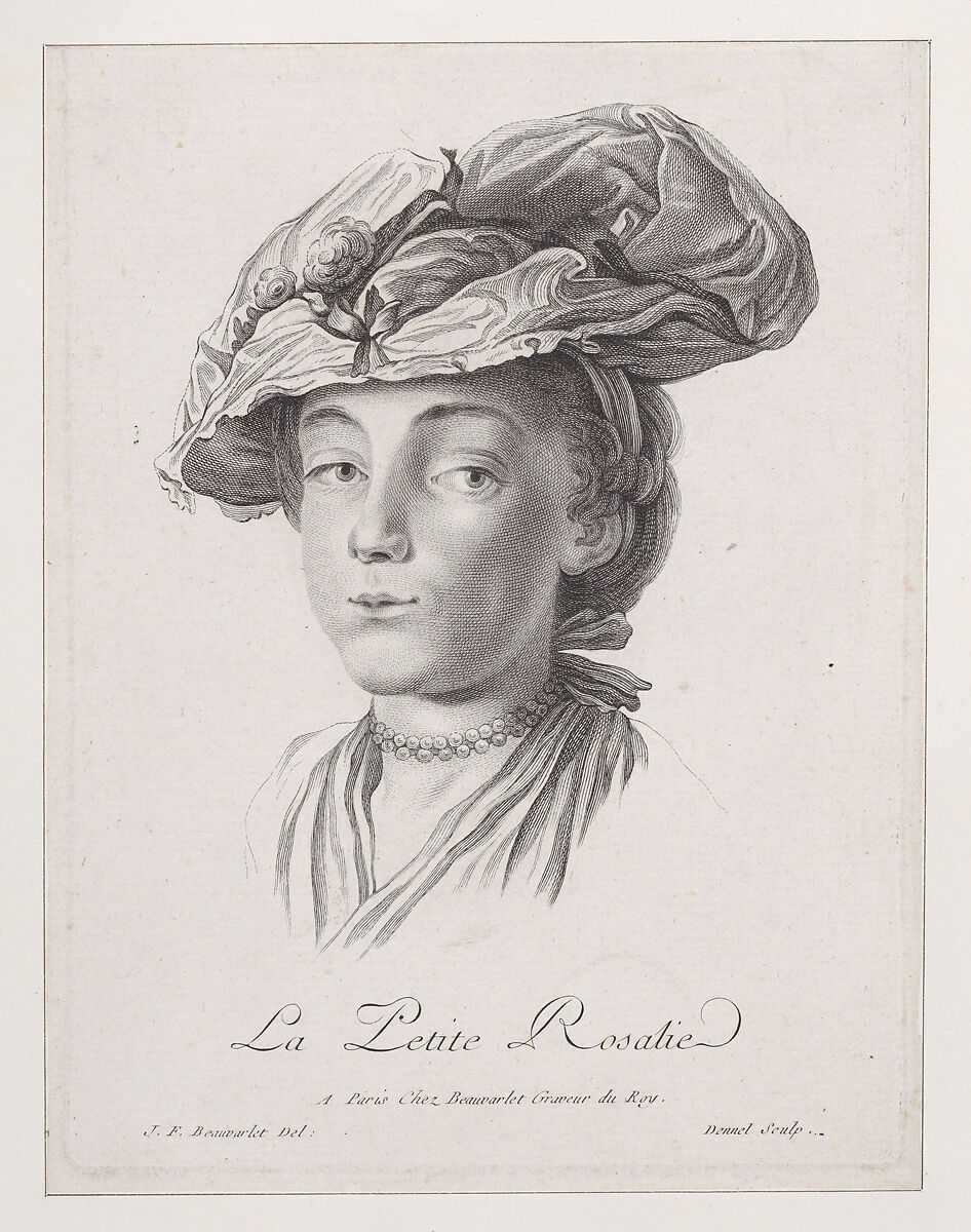 La Petite Rosalie, Louis Dennel (French, Abbeville 1741–1806 Paris), Engraving 