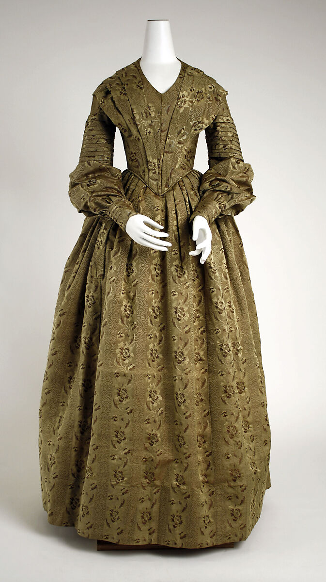 Dress, silk, American 