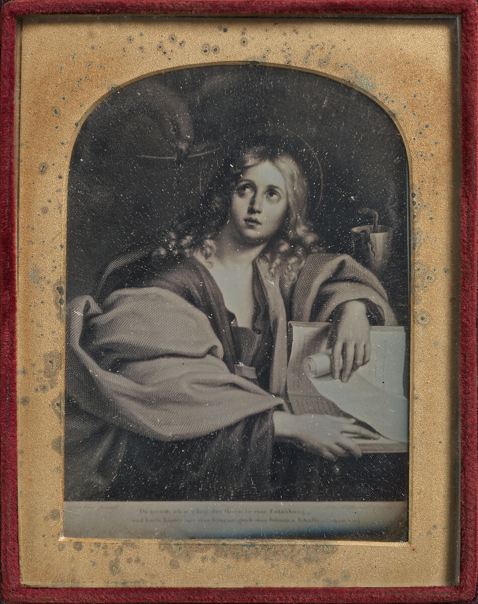[Copy of the Painting "St. John the Evangelist" by Domenichino], John Jabez Edwin Mayall (British, Oldham, Lancashire 1813–1901 West Sussex), Daguerreotype 