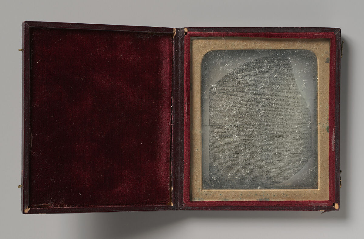 [Copy of the Rosetta Stone], John Jabez Edwin Mayall (British, Oldham, Lancashire 1813–1901 West Sussex), Daguerreotype