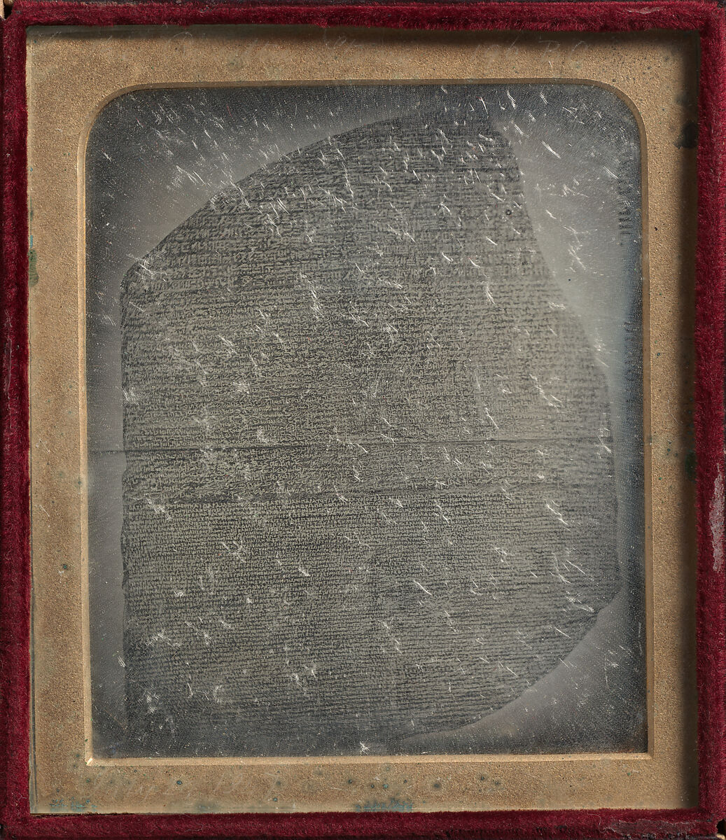 [Copy of the Rosetta Stone], John Jabez Edwin Mayall (British, Oldham, Lancashire 1813–1901 West Sussex), Daguerreotype 