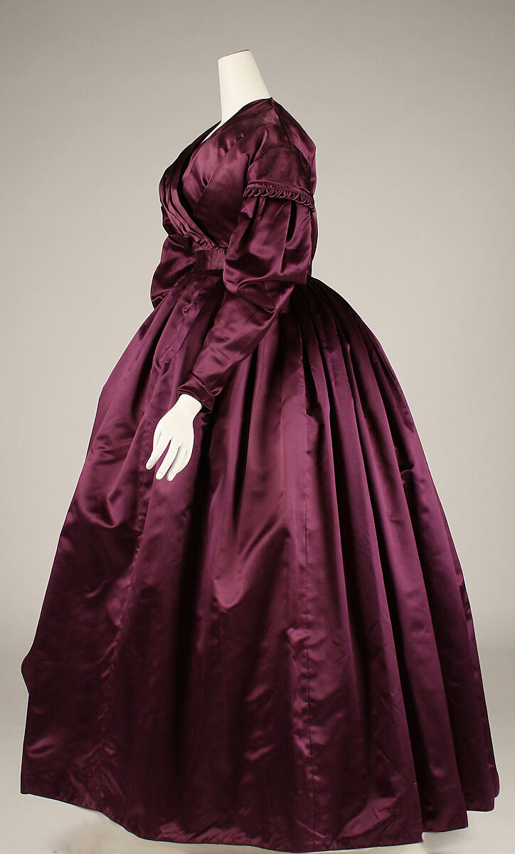 Dress, silk, British