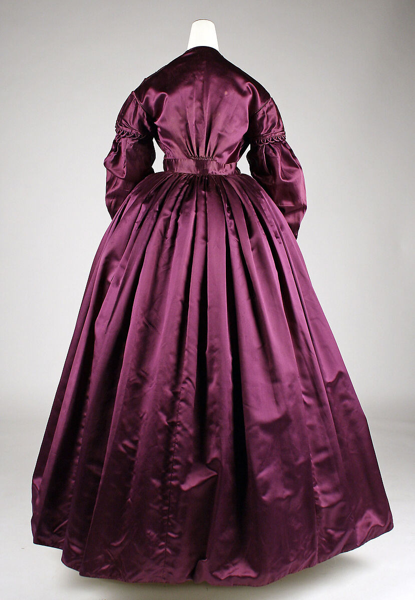 Dress, silk, British