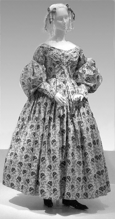 Dress, silk, British