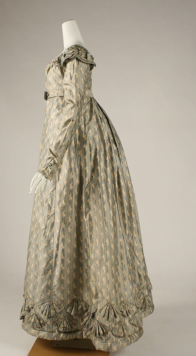 Dress, silk, British
