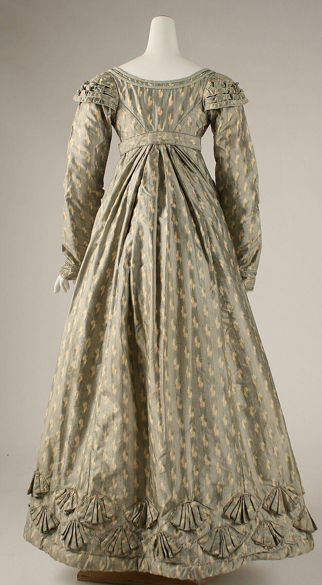Dress, silk, British