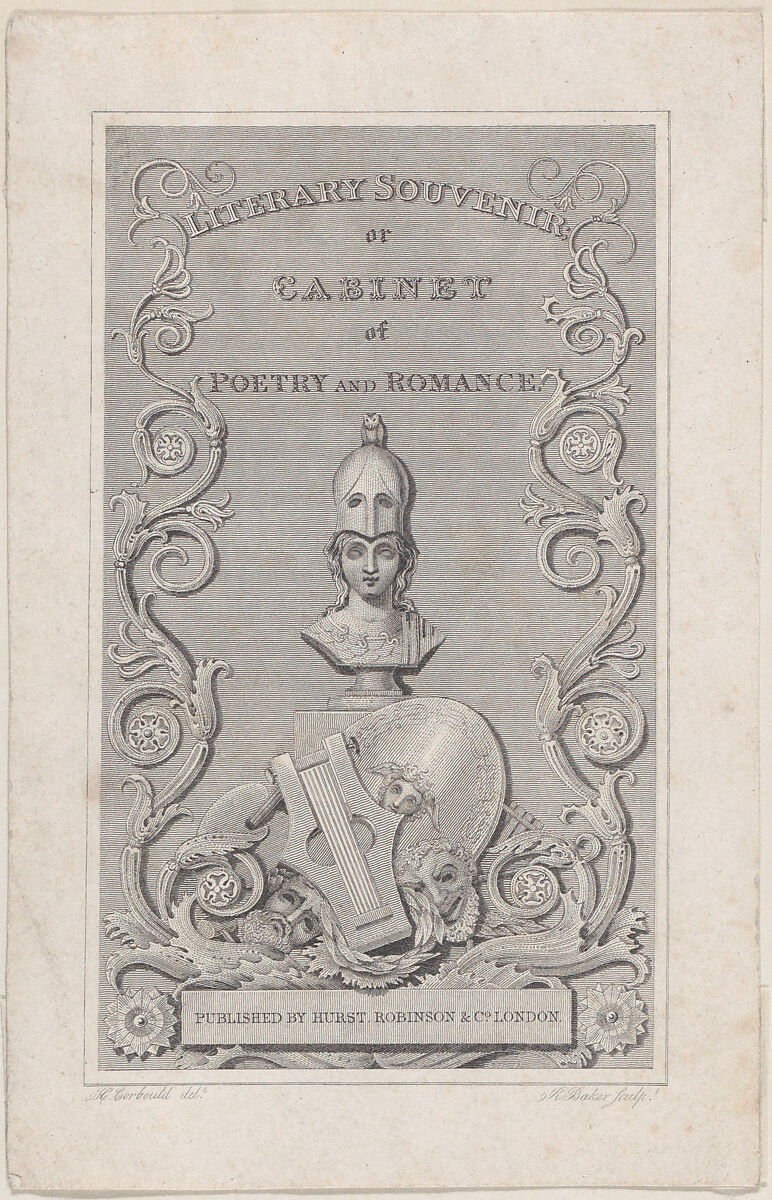Trade Card for Literary Souvenir, Robert Baker (British, Leeds 1793–1858 London), Engraving 