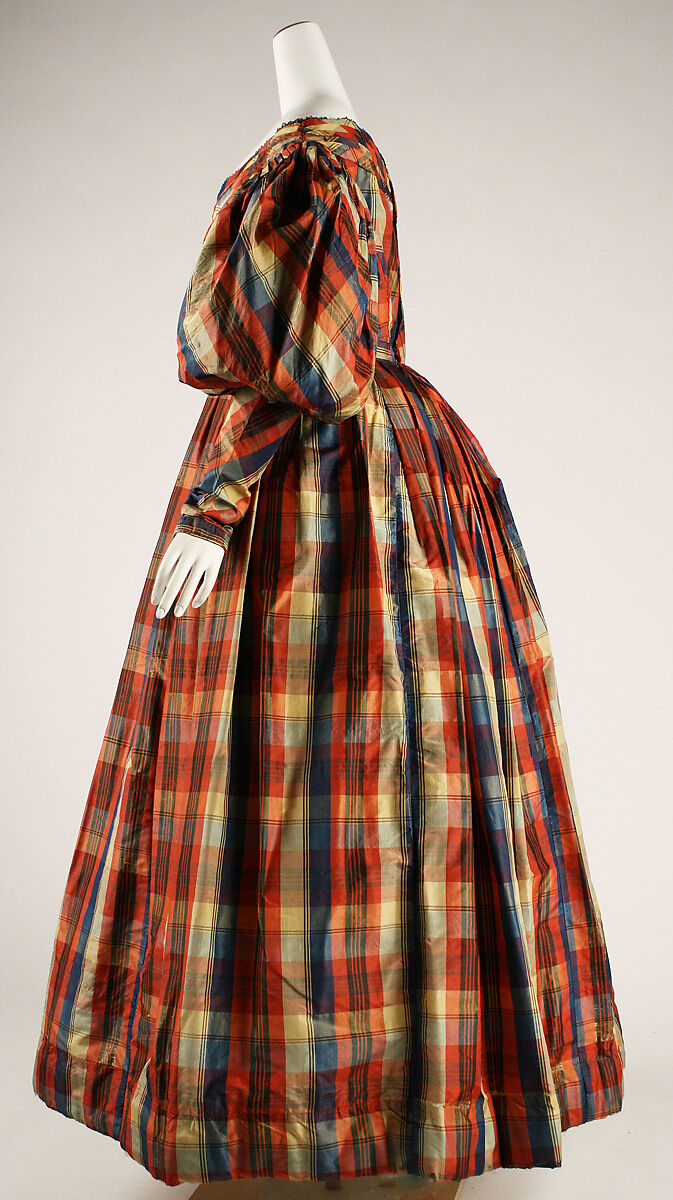 Dress, silk, British