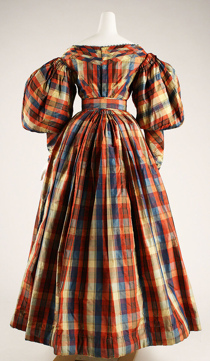 Dress, silk, British