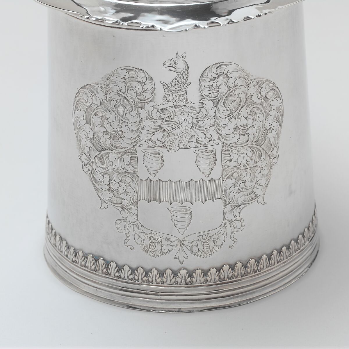 Tankard, Gerrit Onckelbag (baptized 1670–1732), Silver, American