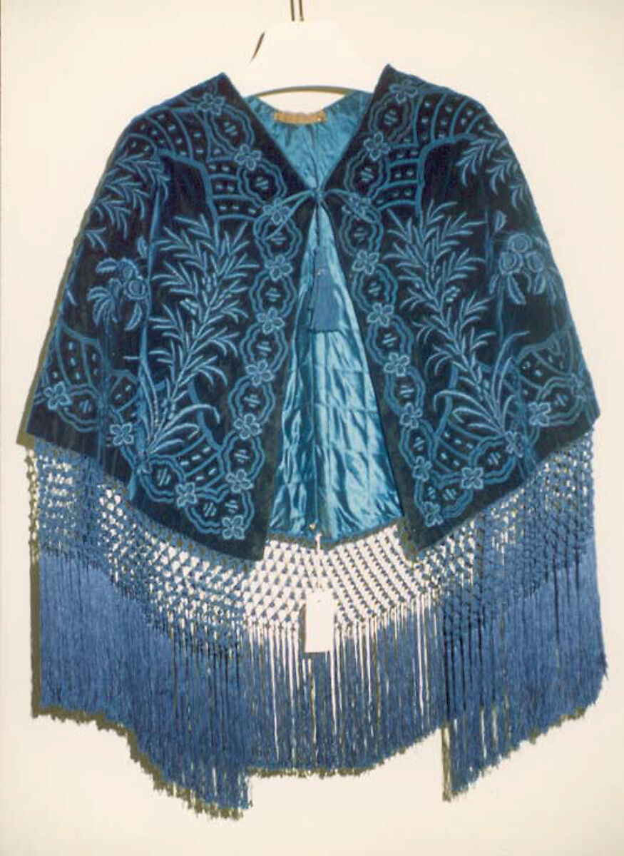 Mantle, silk, American or European