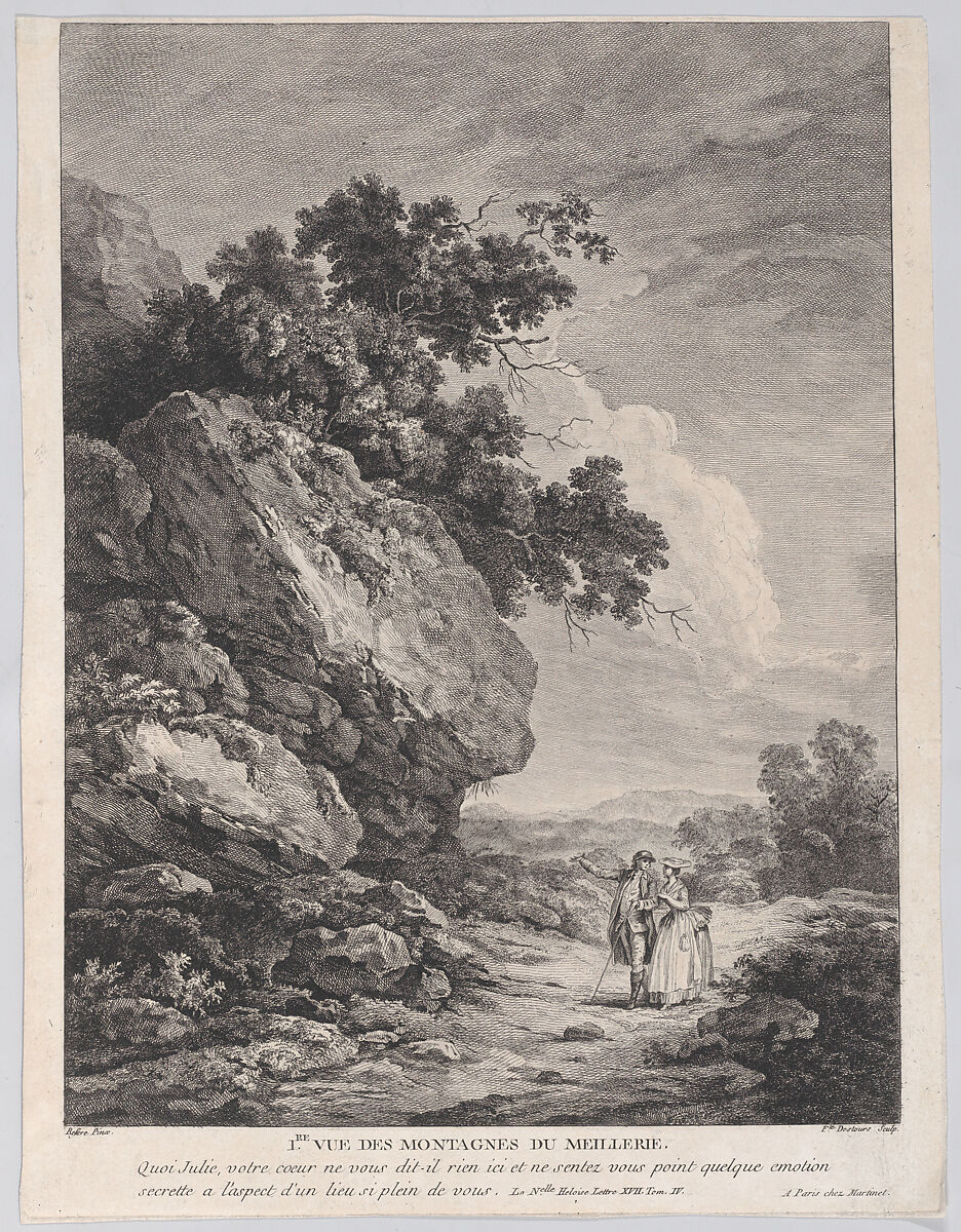View of the Meillerie Mountains, Mme. Duchateau (French, active 1779–97), Etching 