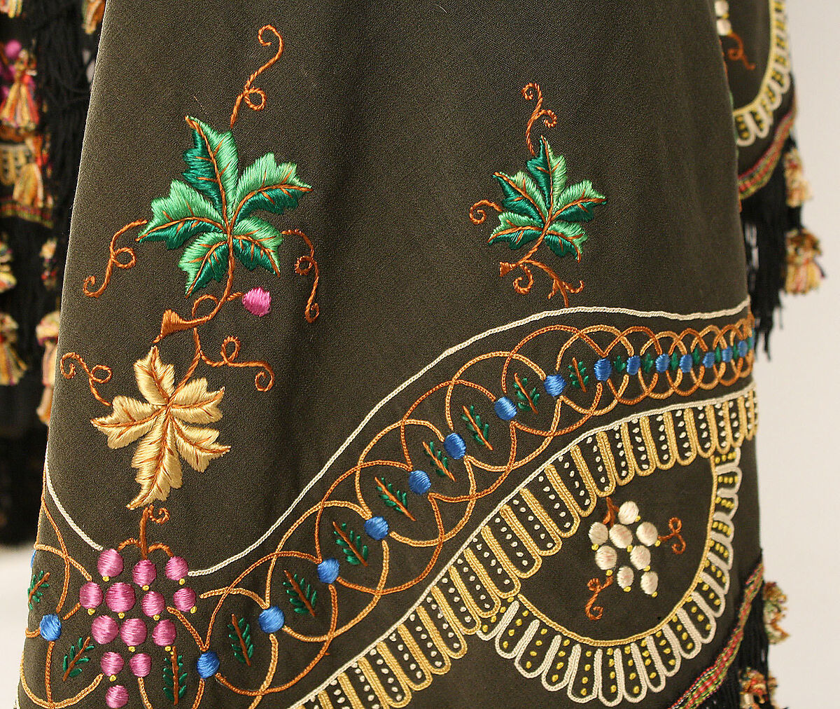 Mantle, wool, silk, American