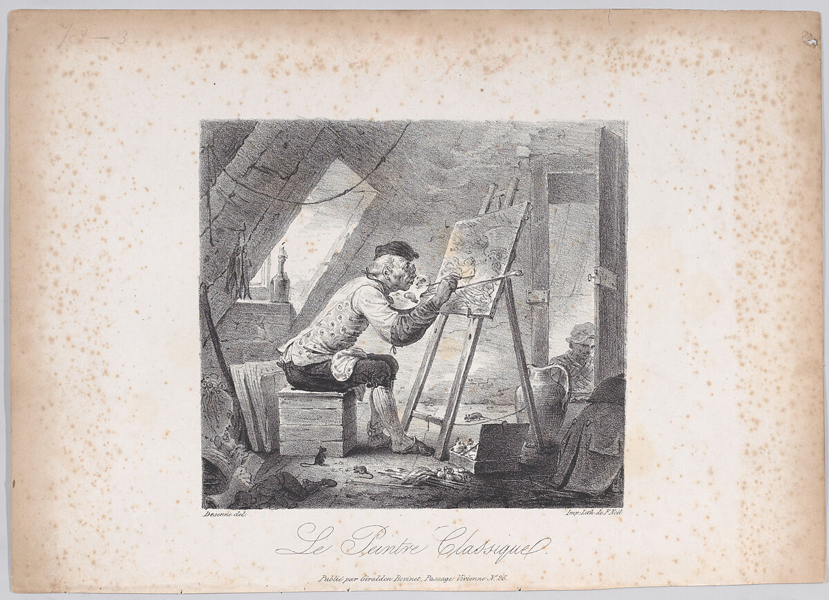 Le Peintre Classique, Alexandre Joseph Desenne (French, Paris 1785–1827 Paris), Lithograph 