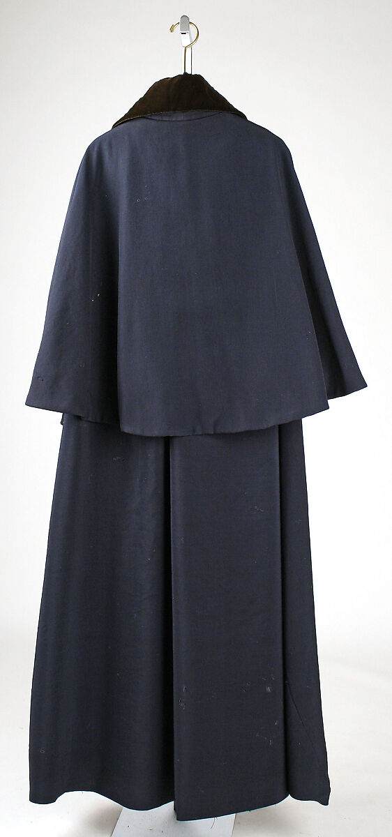Cloak, wool, silk, British