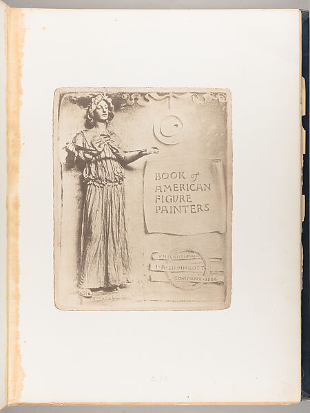 Book of American figure painters, Mariana Griswold Van Rensselaer (American, New York 1851–1934 New York)