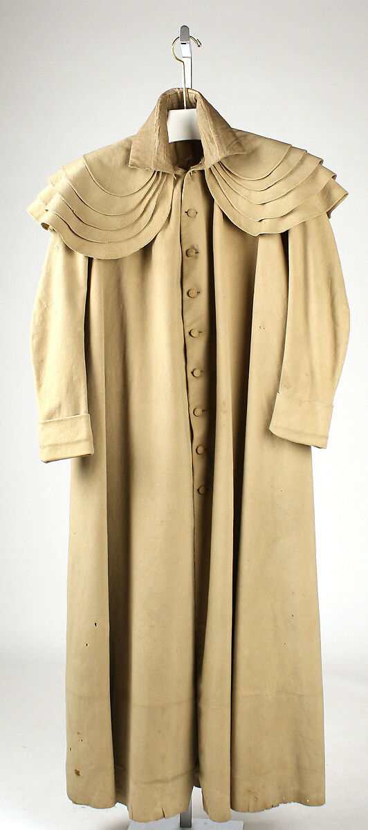 Coat, wool, linen, cotton, European 