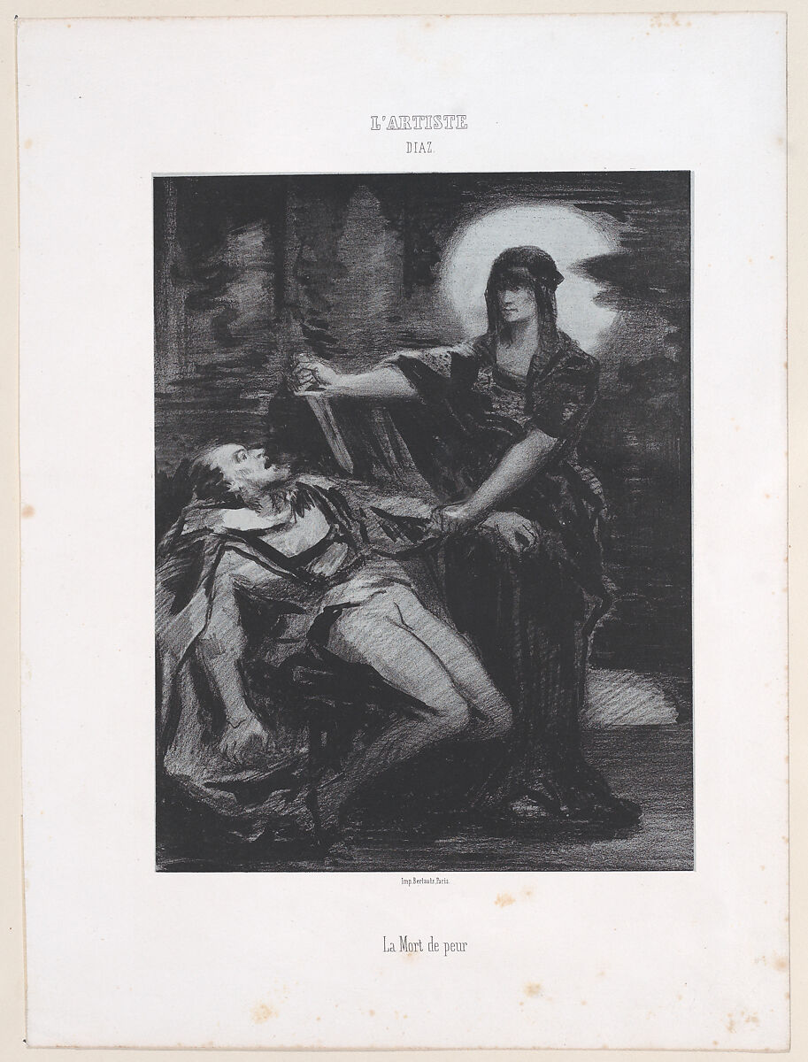 La Mort de peur, Narcisse-Virgile Diaz de la Peña (French, Bordeaux 1808–1876 Menton), Lithograph 
