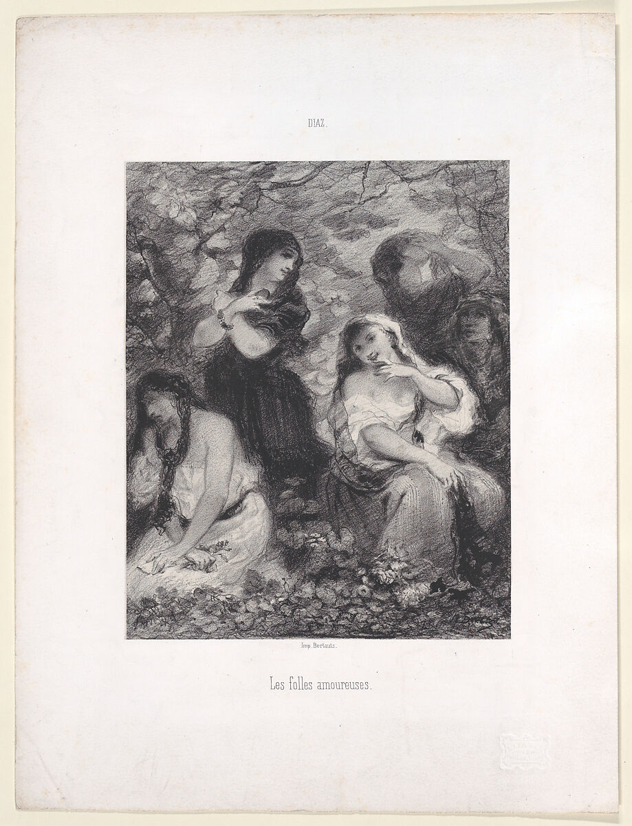 Les Folles Amoureuses, Narcisse-Virgile Diaz de la Peña (French, Bordeaux 1808–1876 Menton), Lithograph 