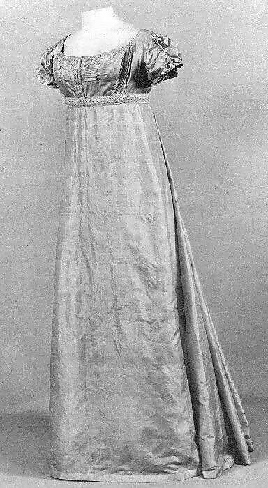 Evening dress, silk, French