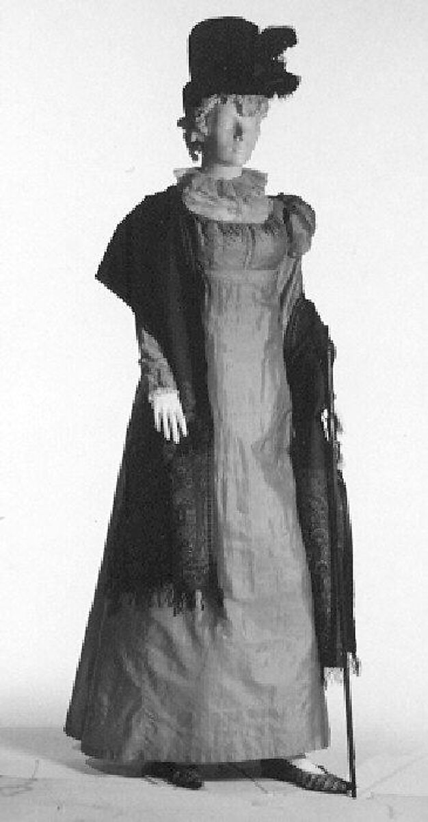 Evening dress, silk, French