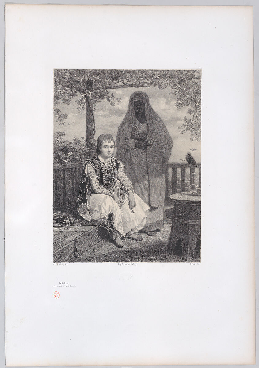Halil Bey, fils du Caïmakan de Sinope, Jules Didier (French, Paris 1831–1914), Lithograph on chine collé 