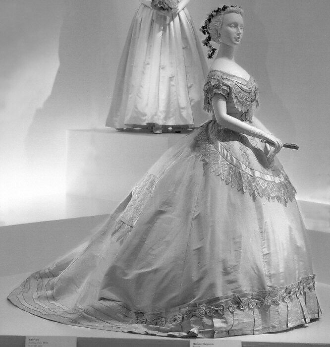 Evening dress, silk, French