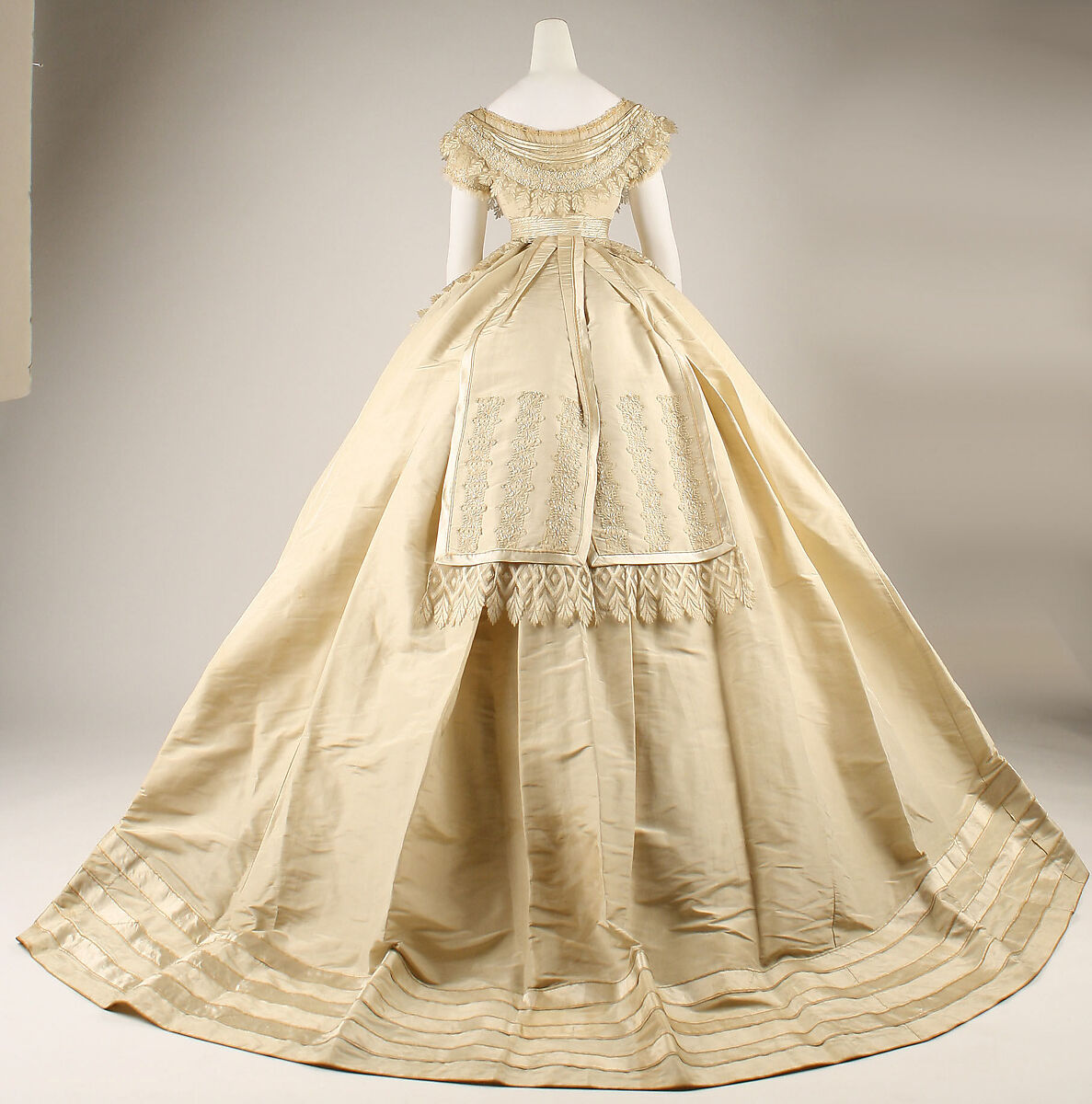 Evening dress, silk, French