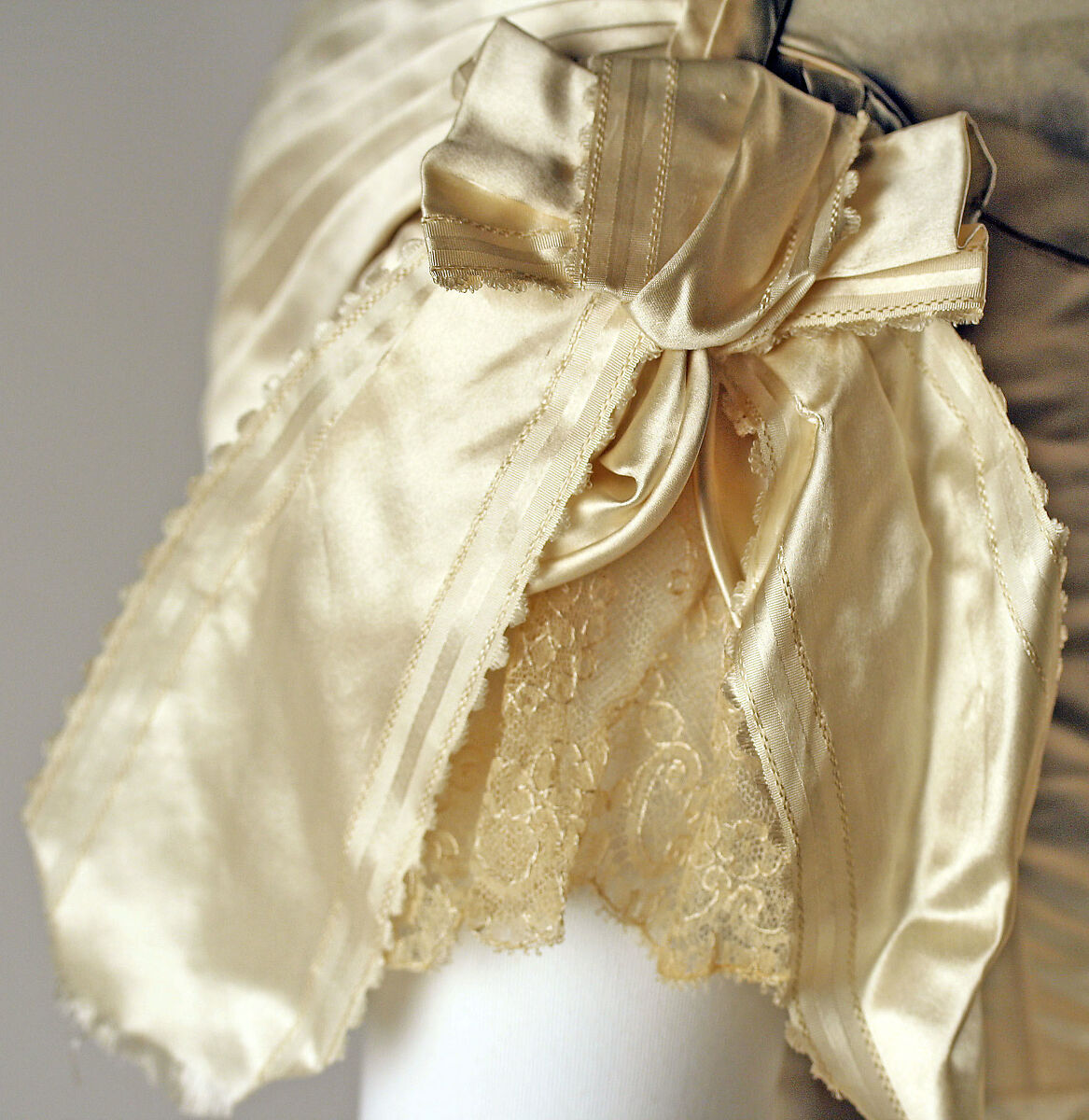 Wedding ensemble, silk, American