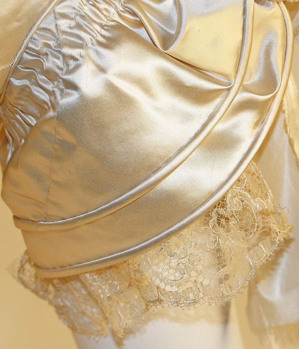 Wedding ensemble, silk, American