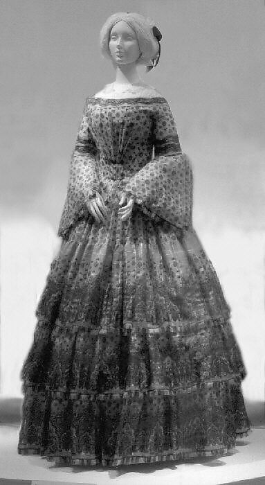 Ensemble, silk, wool, American or European